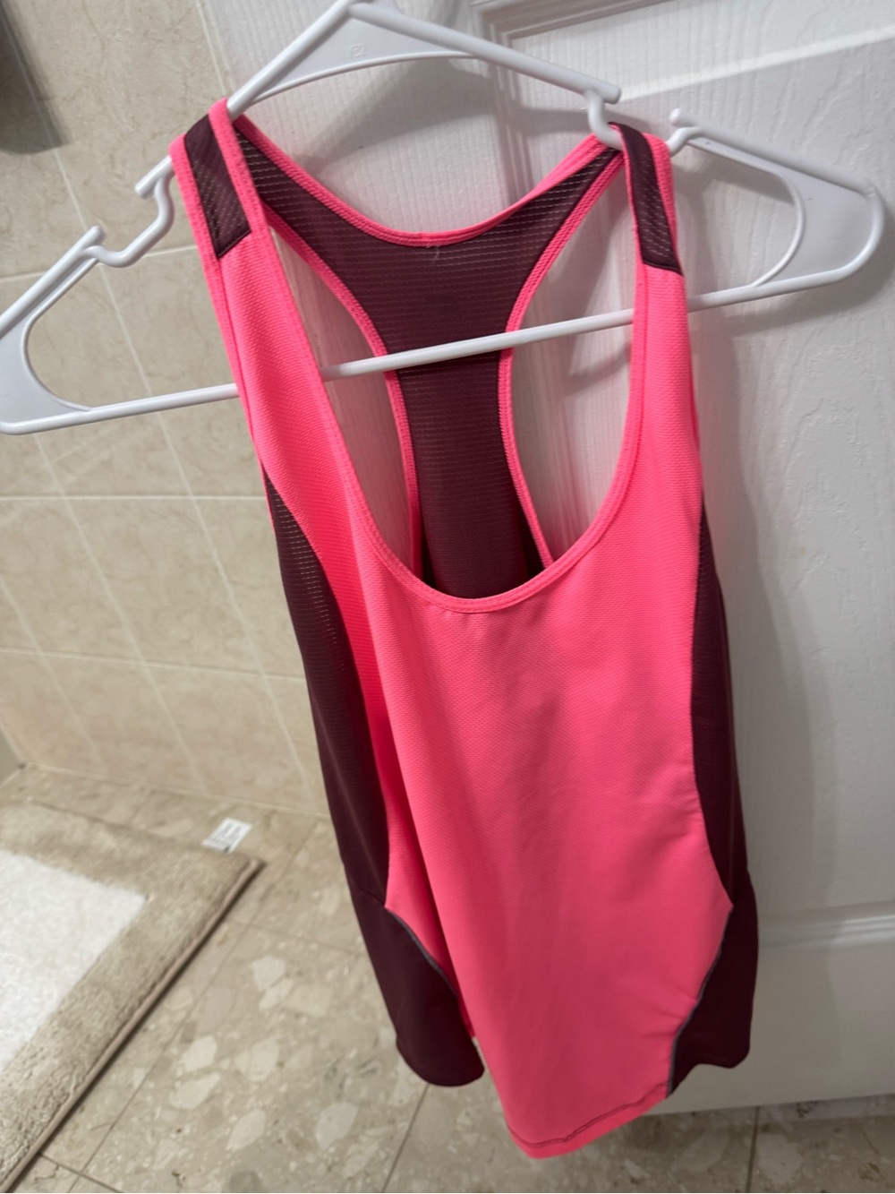 Women’s Neon Pink Racerback  Tank - Athletic Style